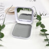 Container for caps, aligners, retainers, with a mirror, square, Black
